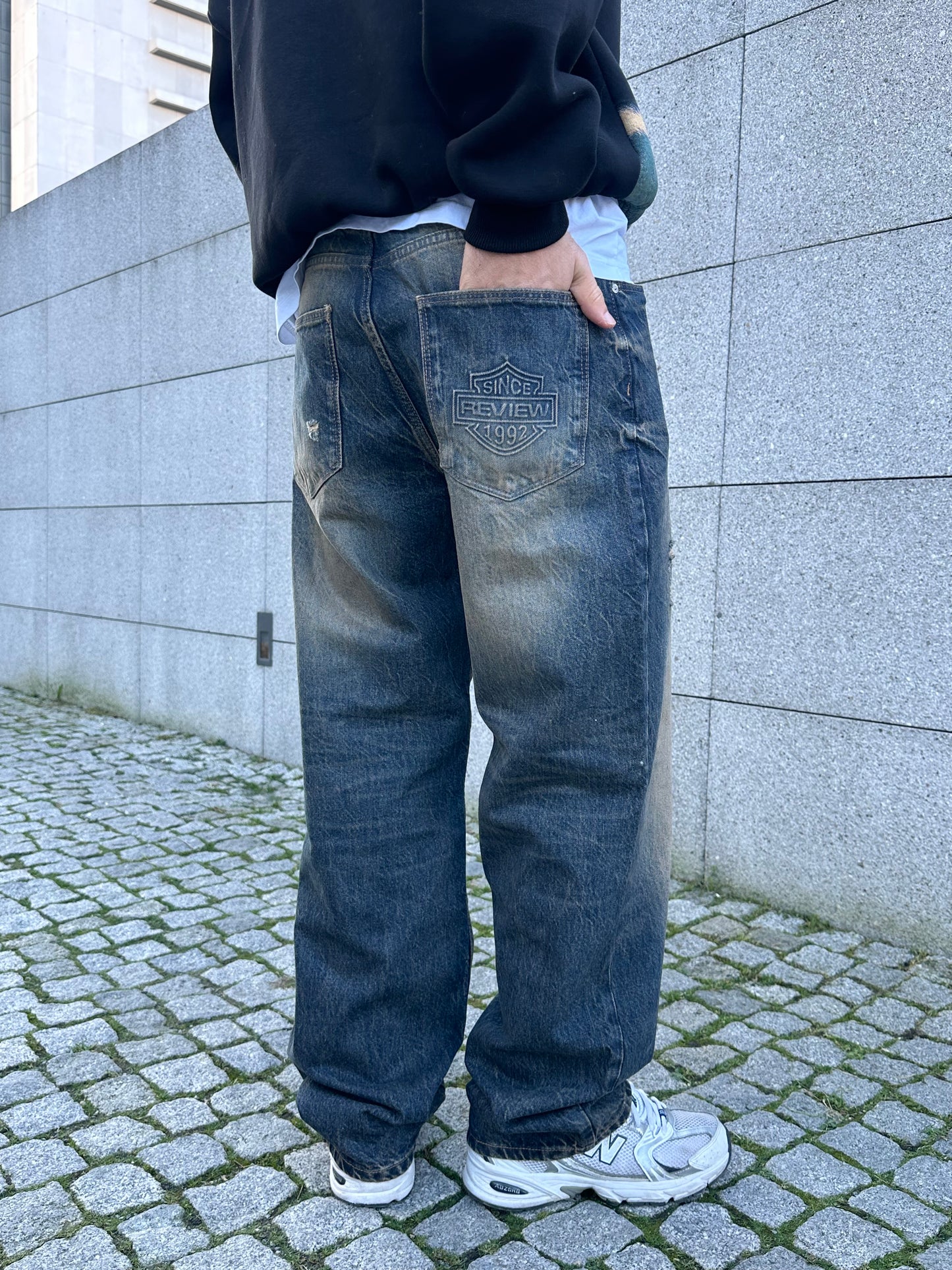 RW Premium Baskı Detay Kahve Jean