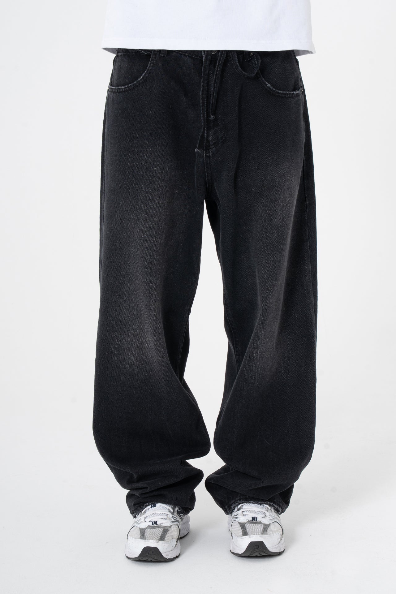 Bağcıklı Yıkama Detay Premium Baggy Pantolon