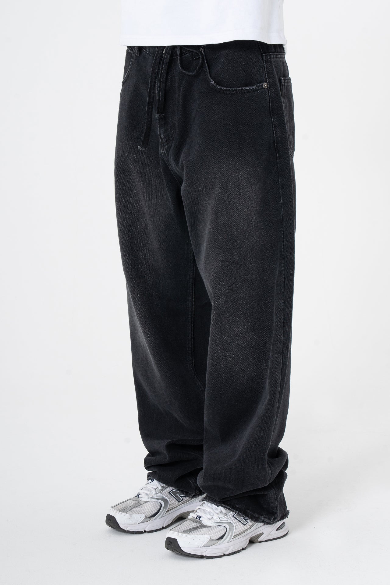 Bağcıklı Yıkama Detay Premium Baggy Pantolon