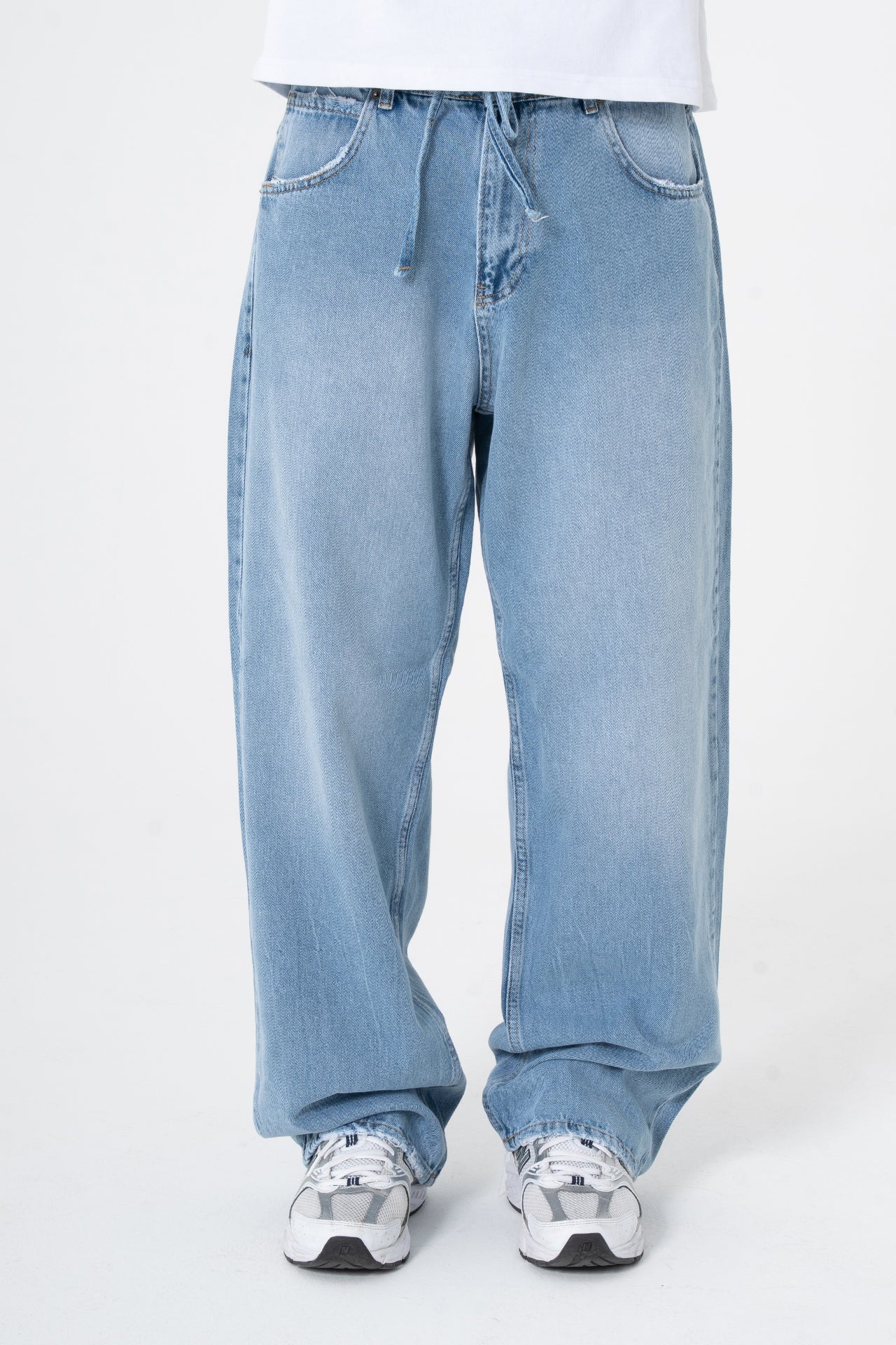 Bağcıklı Yıkama Detay Premium Baggy Pantolon
