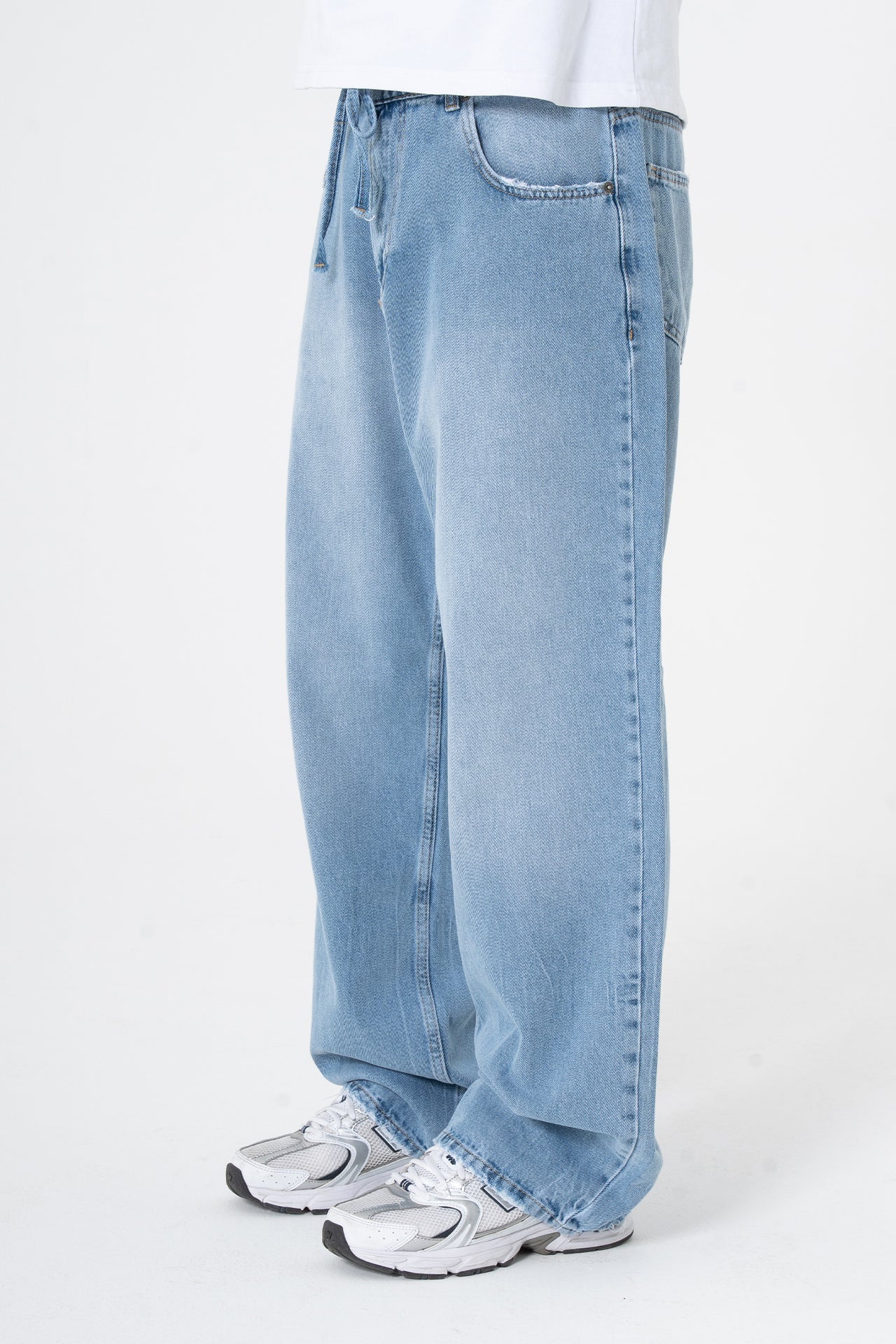 Bağcıklı Yıkama Detay Premium Baggy Pantolon
