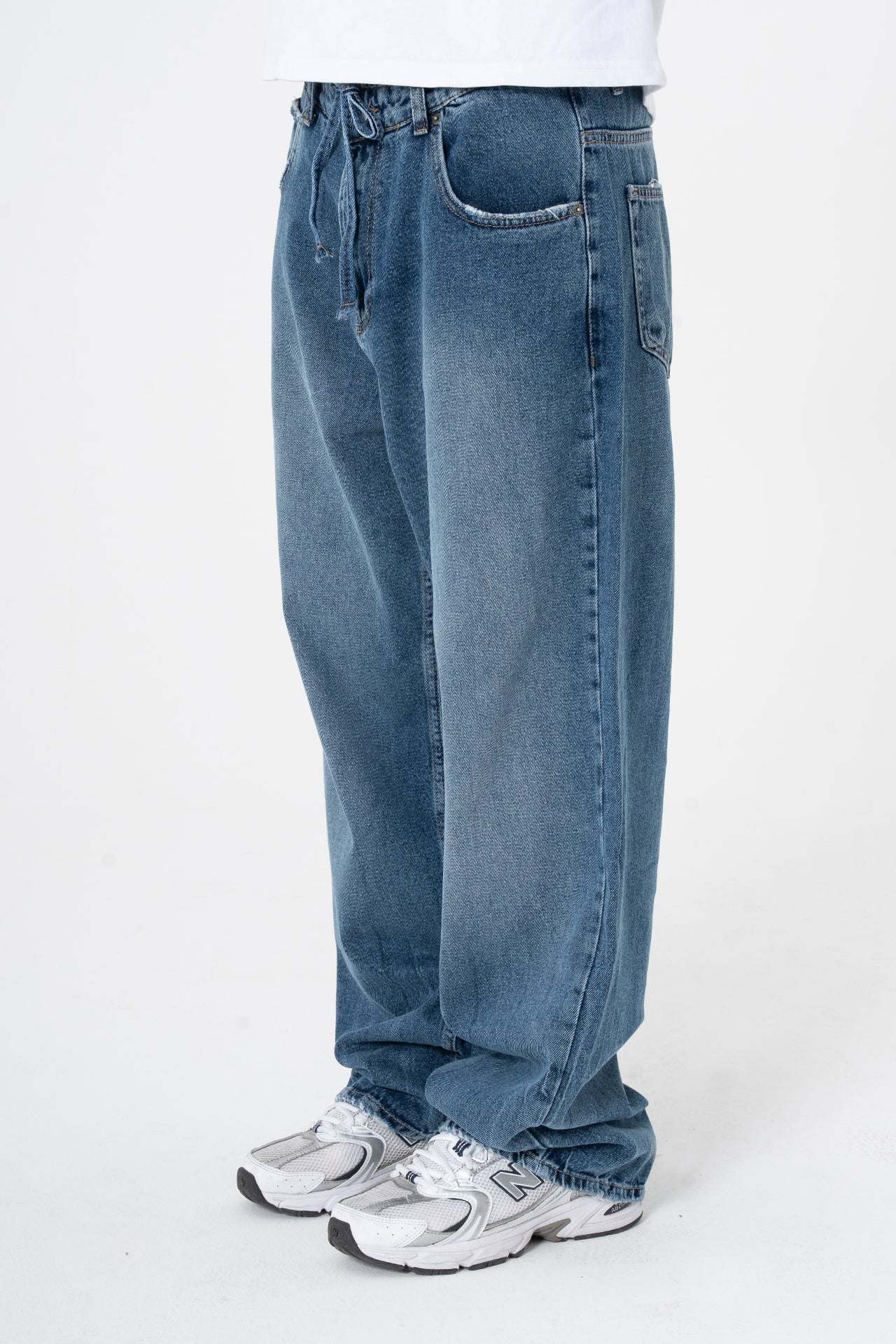 Bağcıklı Yıkama Detay Premium Baggy Pantolon
