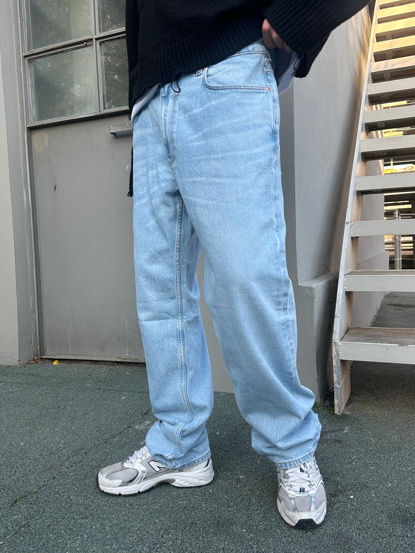RW Premium Basic Buz Mavi Baggy Jean