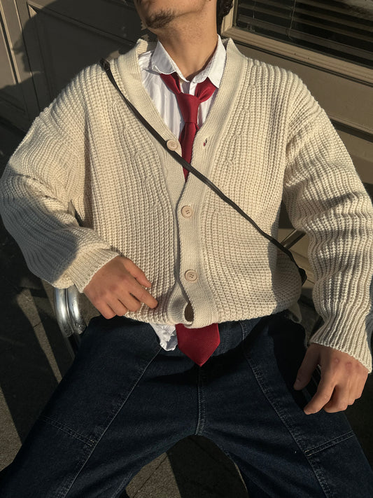 GG Crop Kesim Krem Hırka