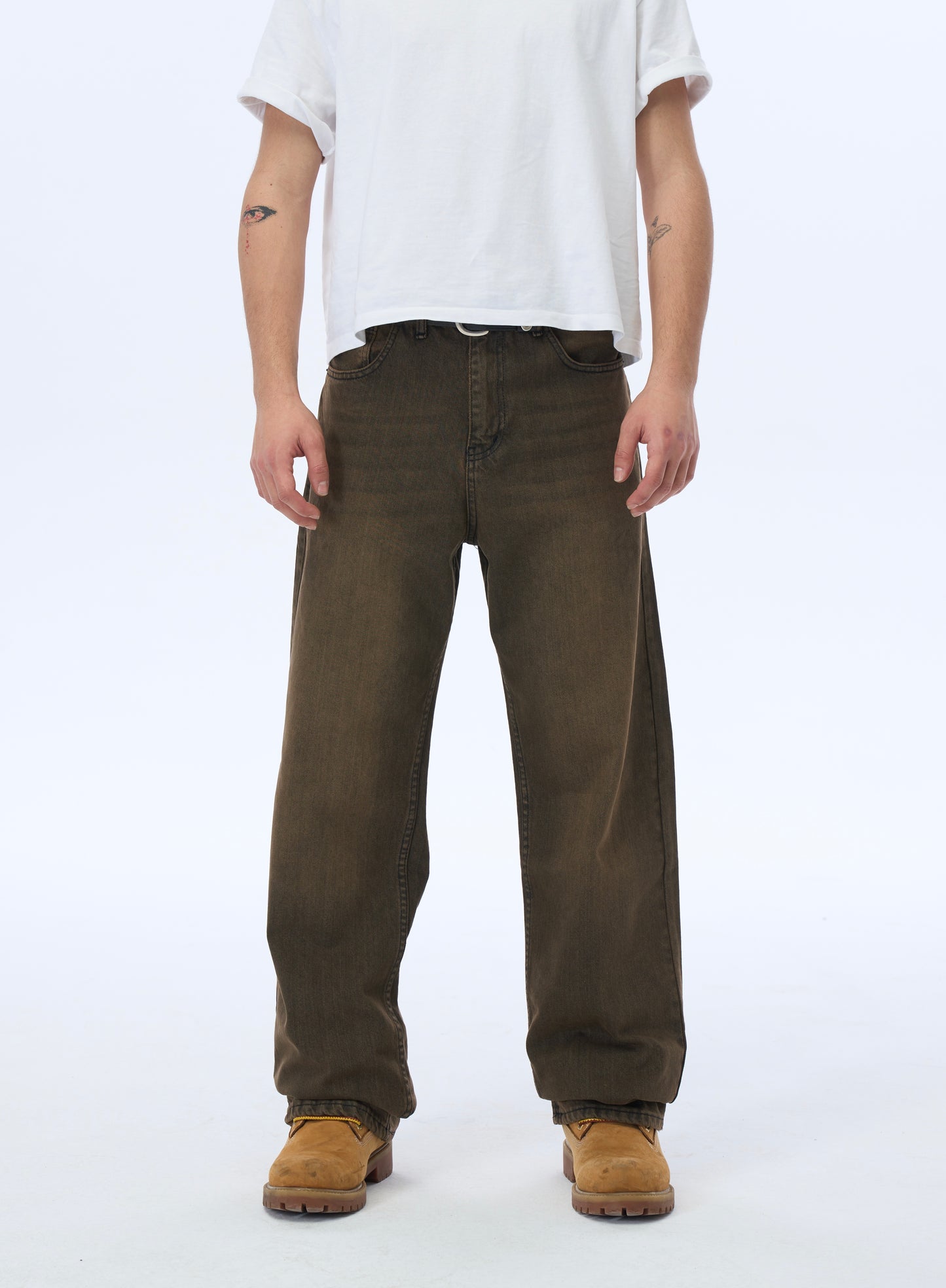 Alux Basic Kahverengi Baggy Kot Pantolon