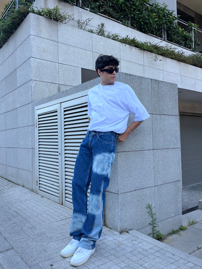 Loose Fit Mavi Detay Jean