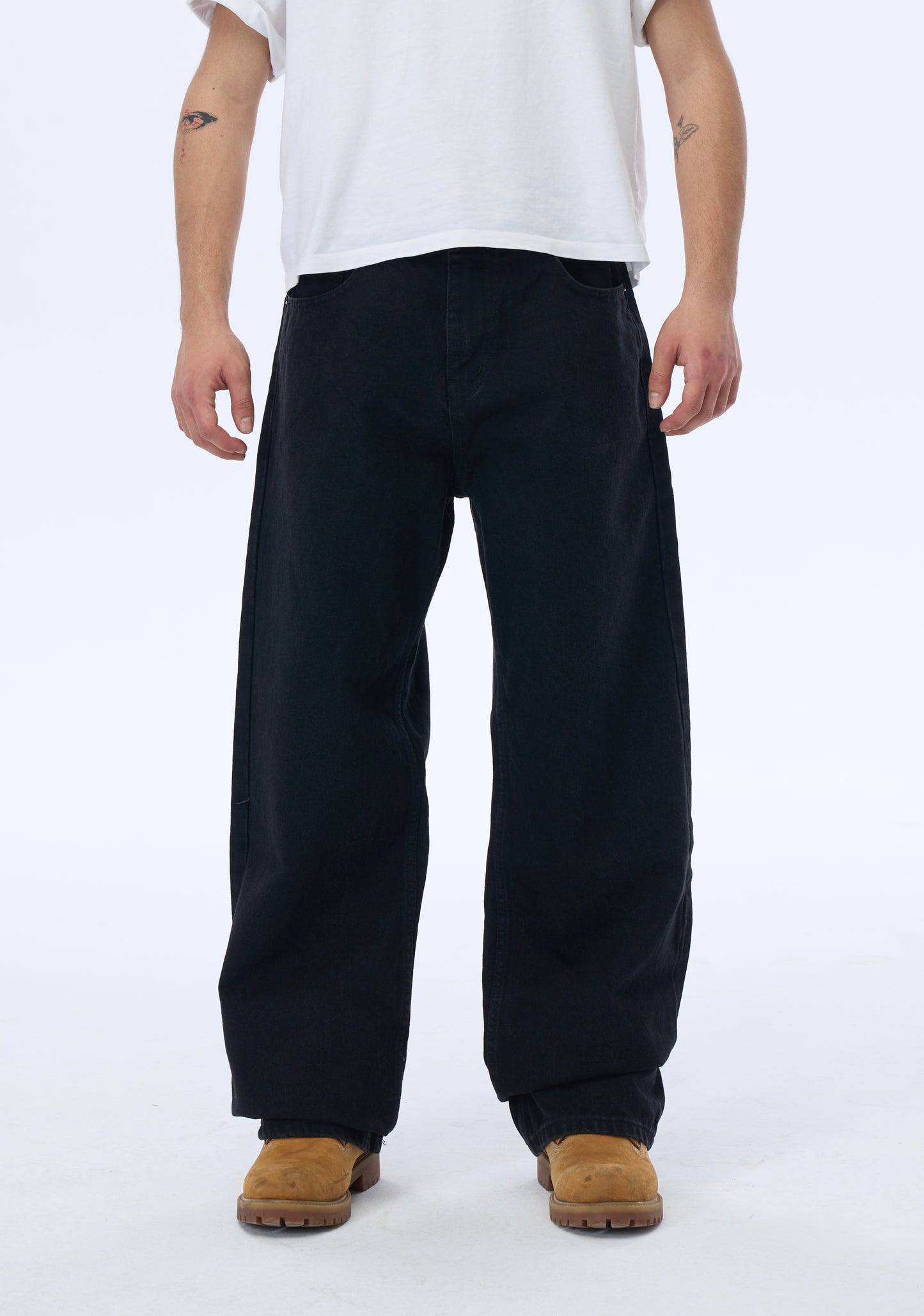 Ate Studios Düz Siyah Baggy Pantolon
