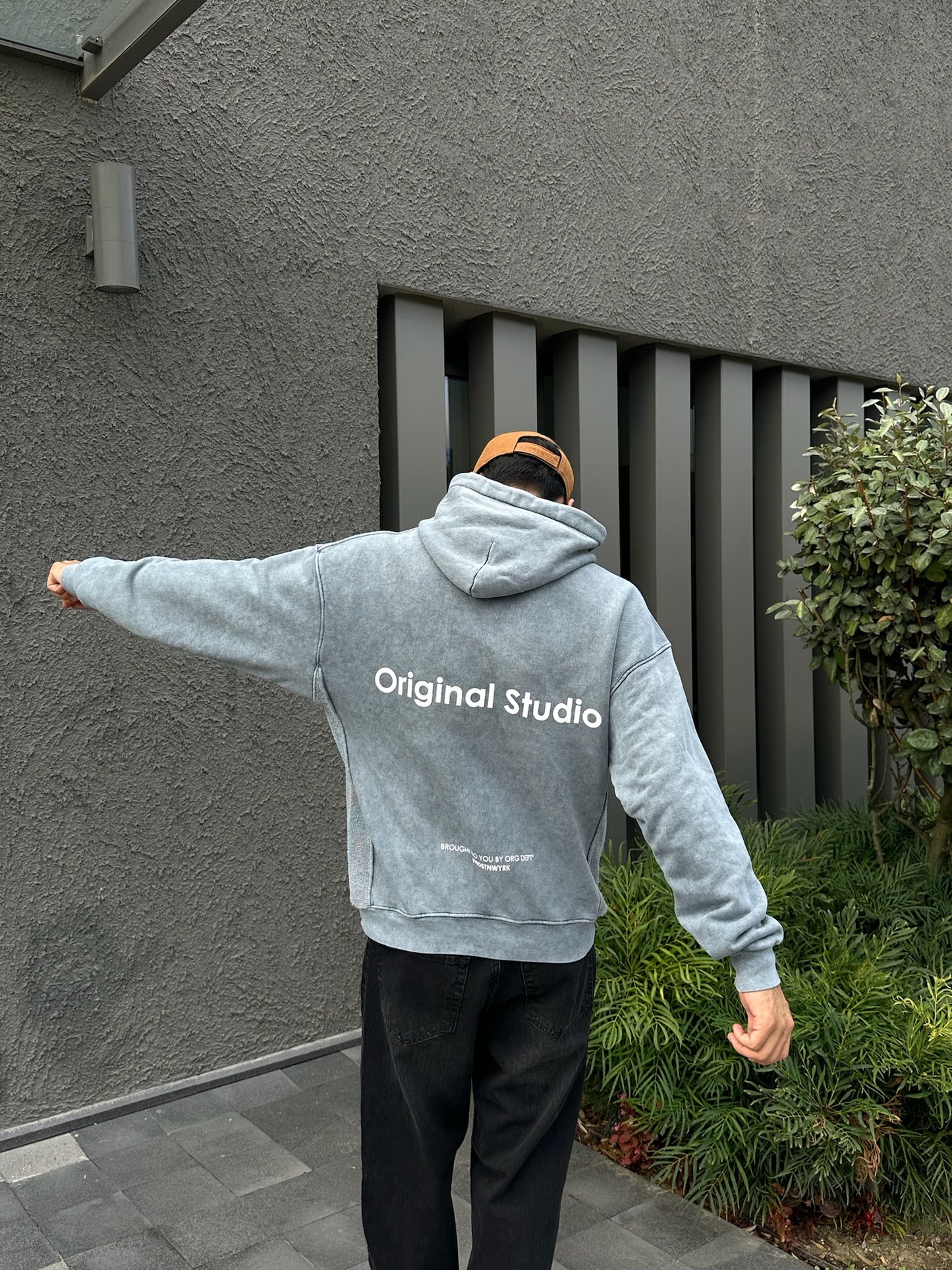 Premium Orginal Baskılı Parça Boya Detay Oversize Hoodie