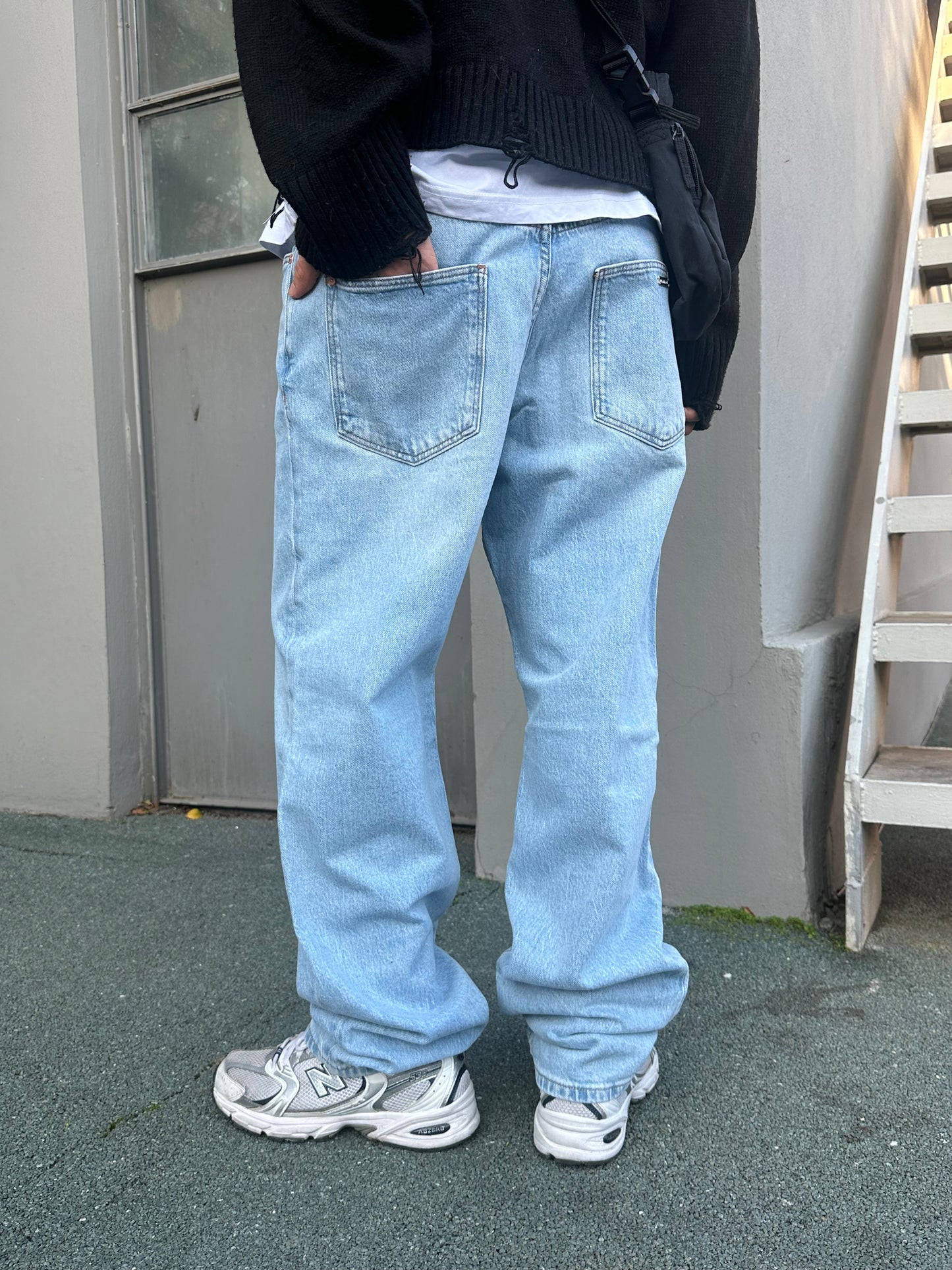 RW Premium Basic Buz Mavi Baggy Jean