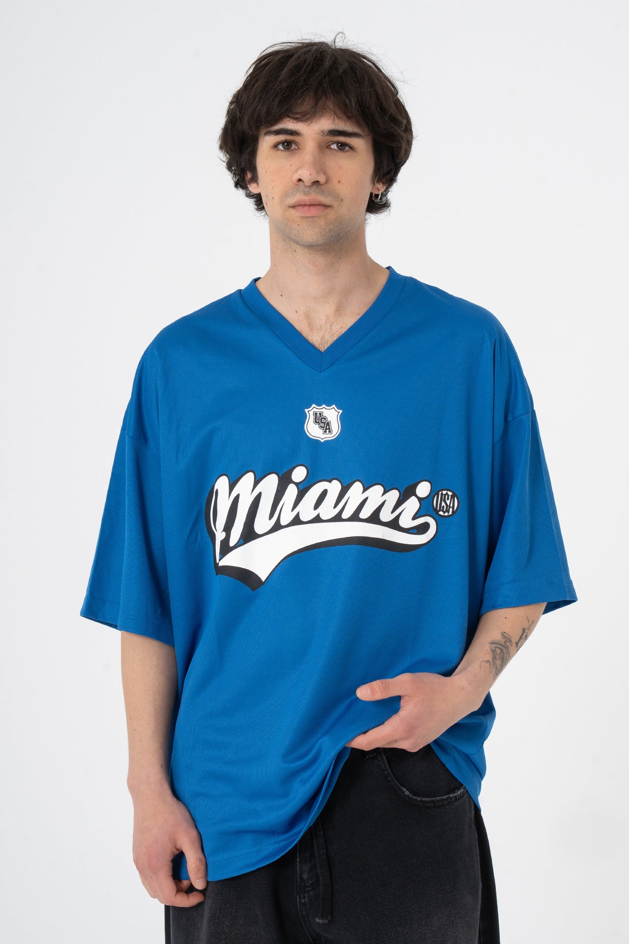 Miami Baskılı Oversize Forma Tişört