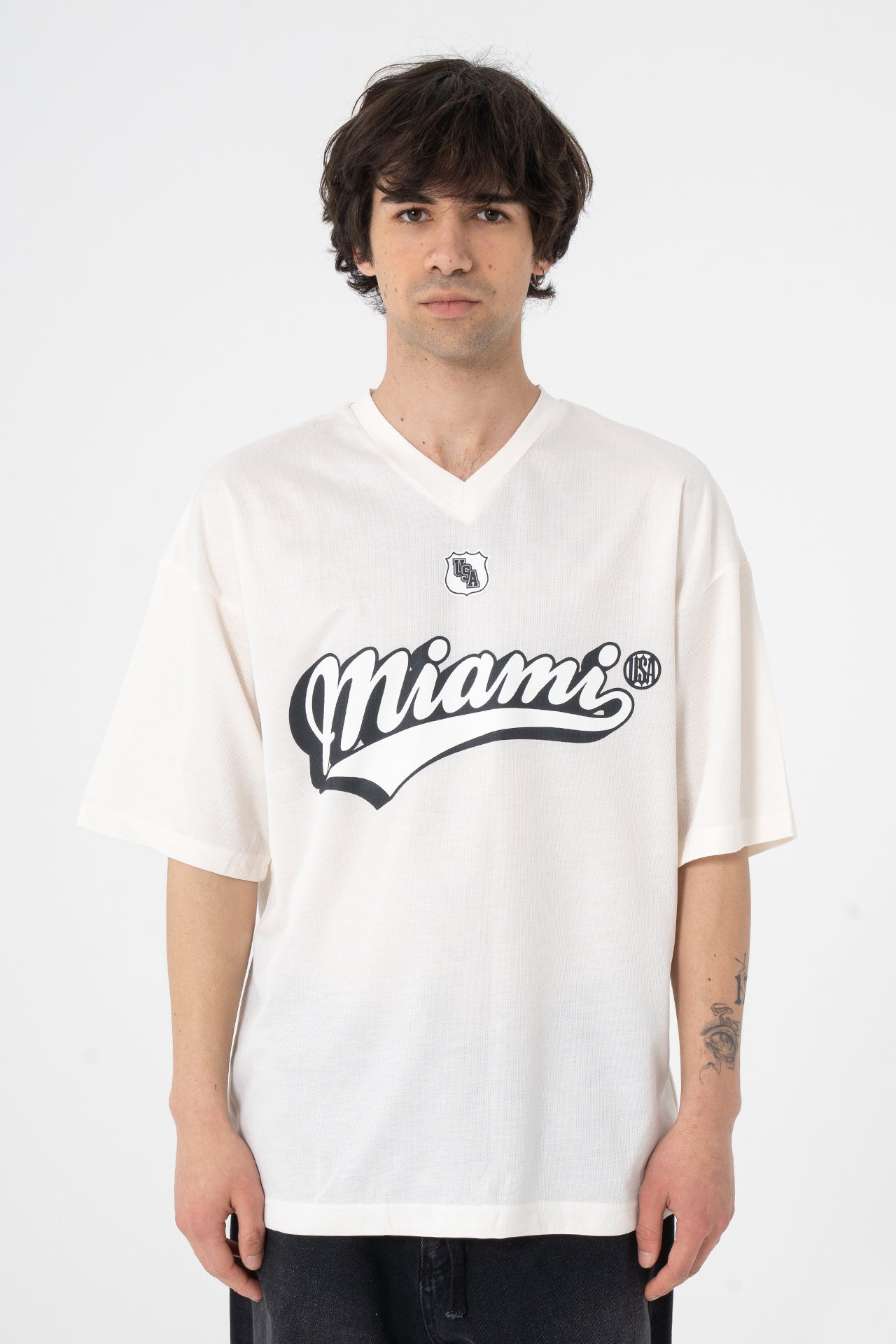 Miami Baskılı Oversize Forma Tişört