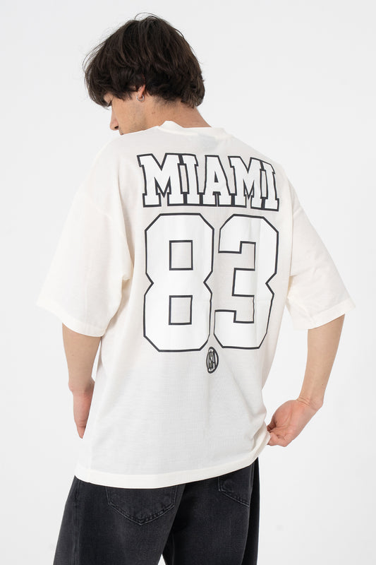 Miami Baskılı Oversize Forma Tişört