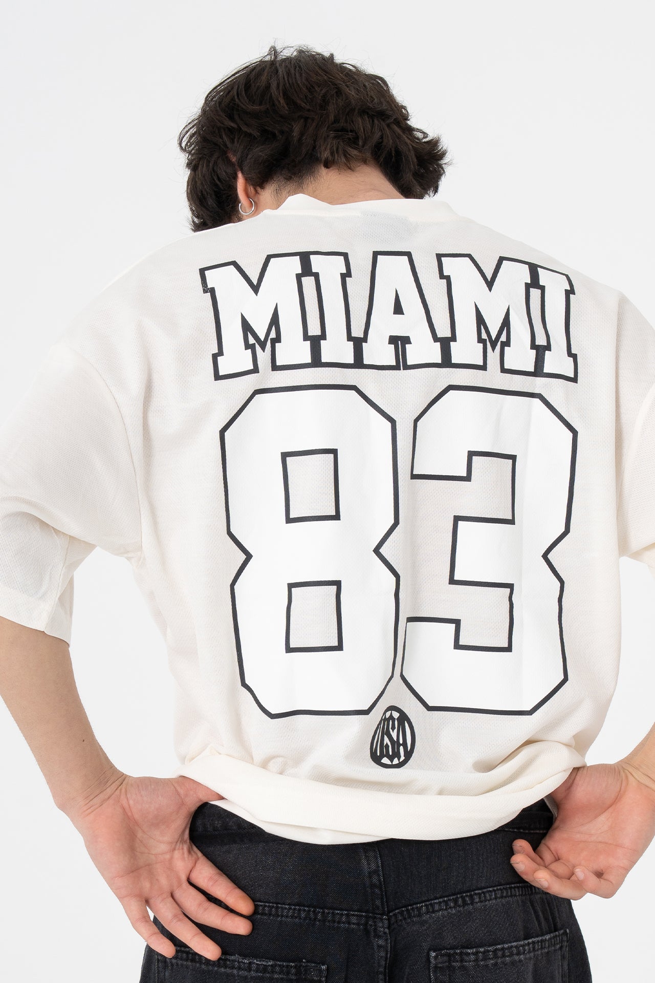Miami Baskılı Oversize Forma Tişört