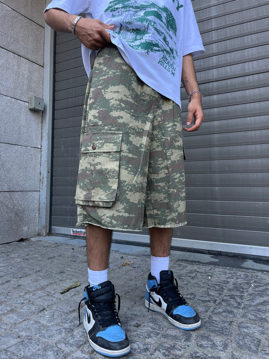 Kamuflaj Desen Baggy Şort