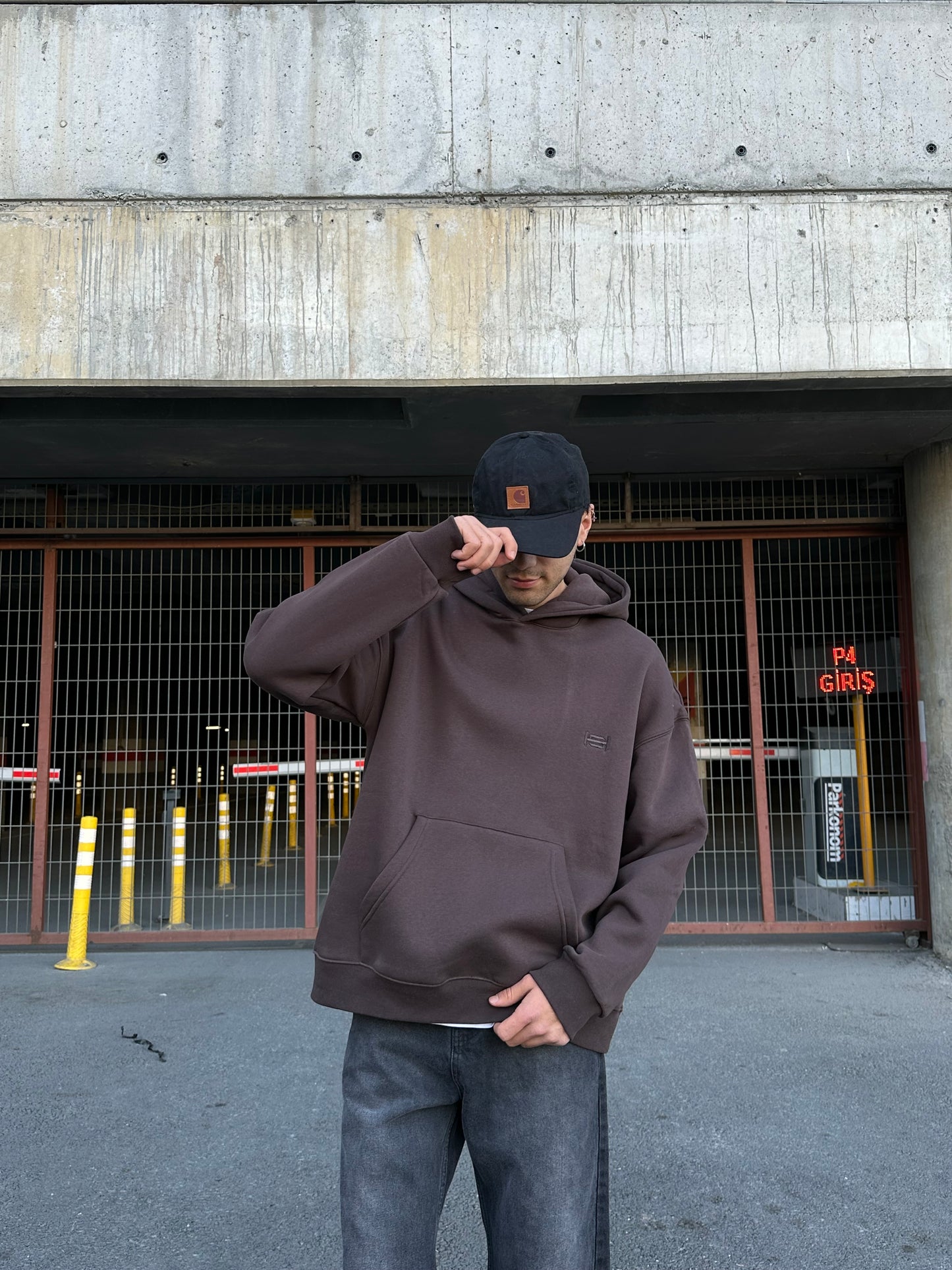 Basic Kahverengi Hoodie
