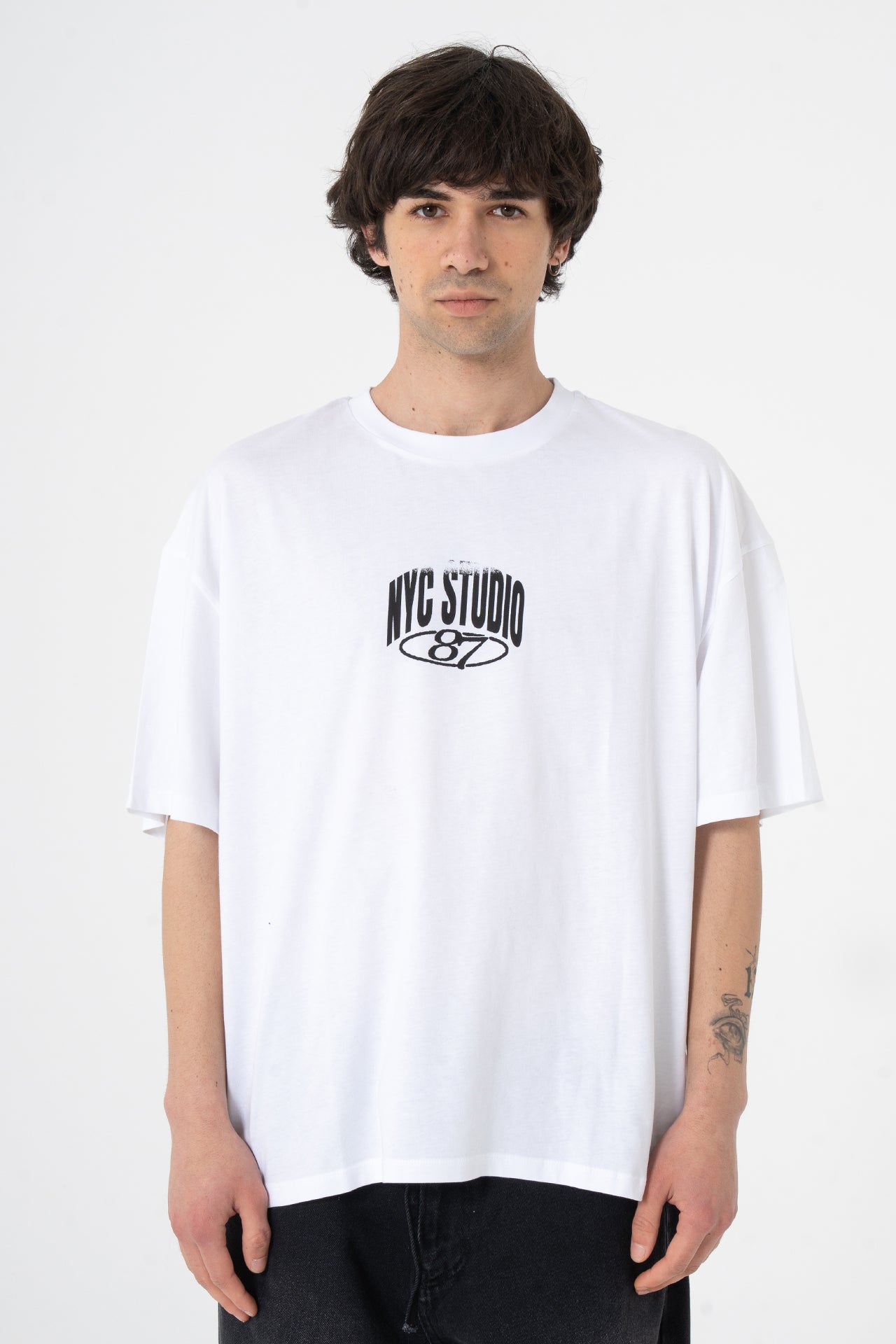 Oversize NYC STUDIO Baskılı Premium Tişört