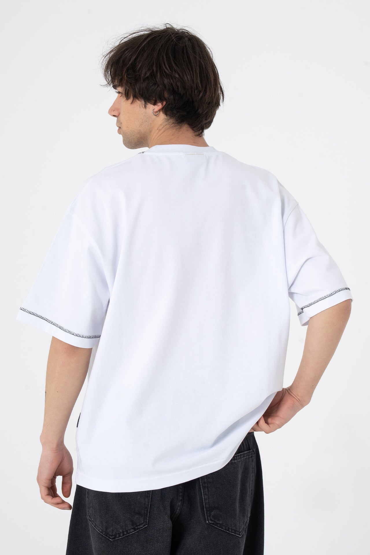Üç Silahşörler Nakış Detay Oversize Tişört