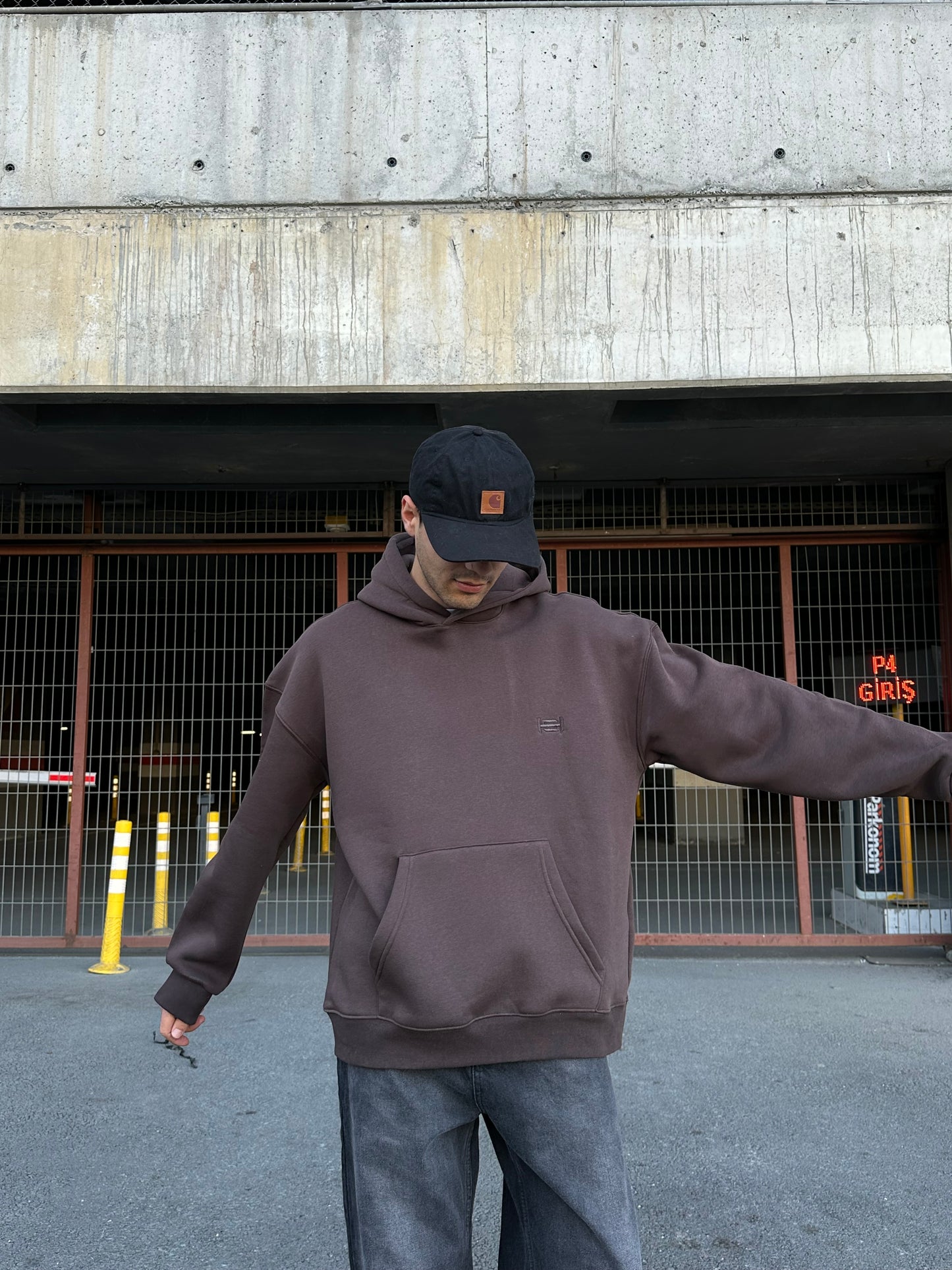 Basic Kahverengi Hoodie