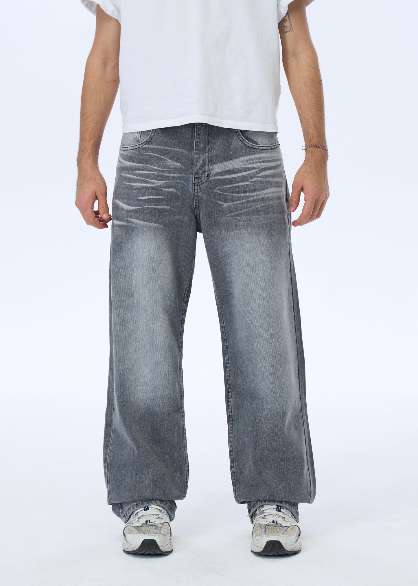 ATE Studios Premium Açık Gri Baggy Pantolon