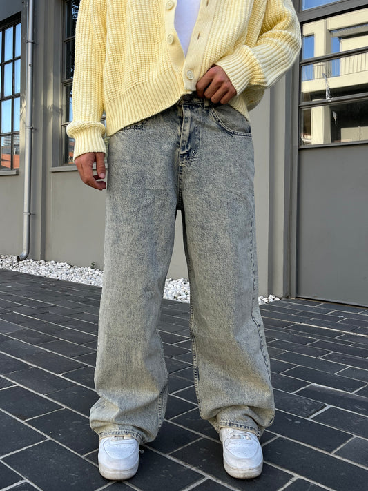 GG Basic Yıkama Detay Baggy Jean