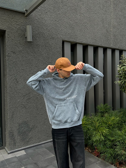 Premium Orginal Baskılı Parça Boya Detay Oversize Hoodie