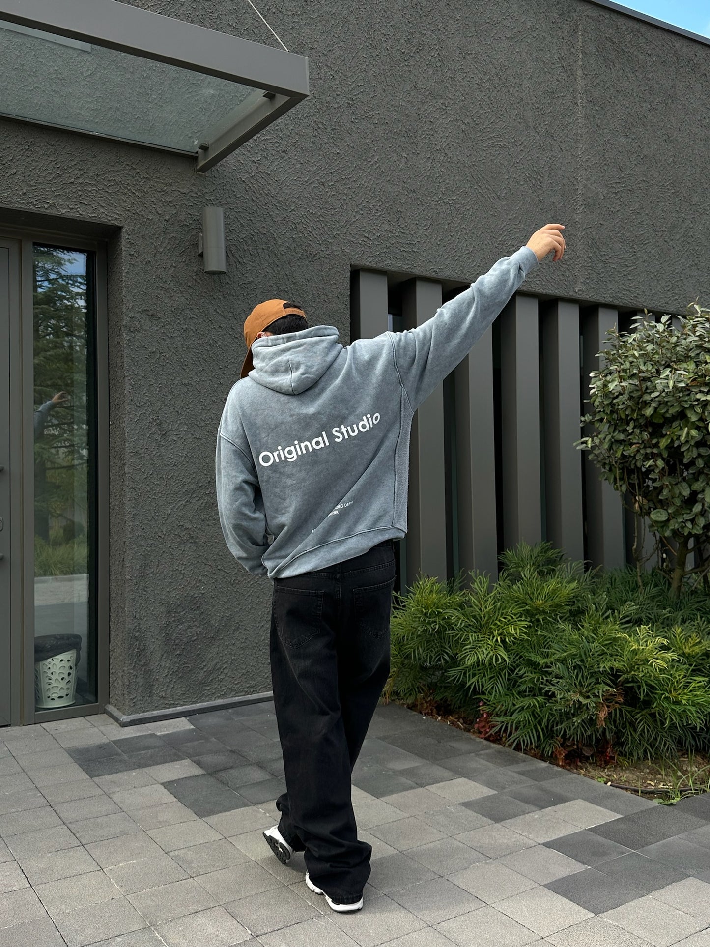 Premium Orginal Baskılı Parça Boya Detay Oversize Hoodie