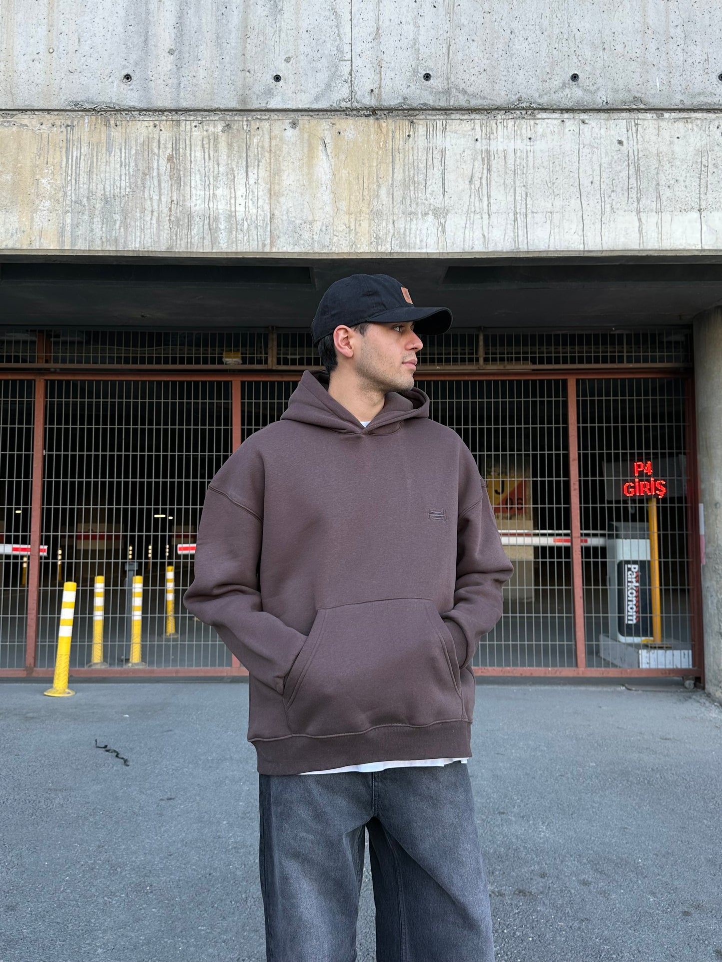Basic Kahverengi Hoodie