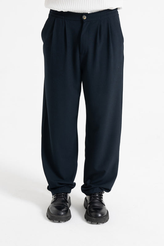 Baggy Fit Pileli Kumaş Pantolon