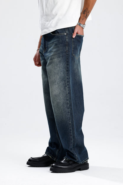 ATE Ocean Blue Washed Baggy Kot Pantolon