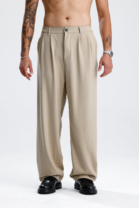 Baggy Fit Pileli Kumaş Pantolon