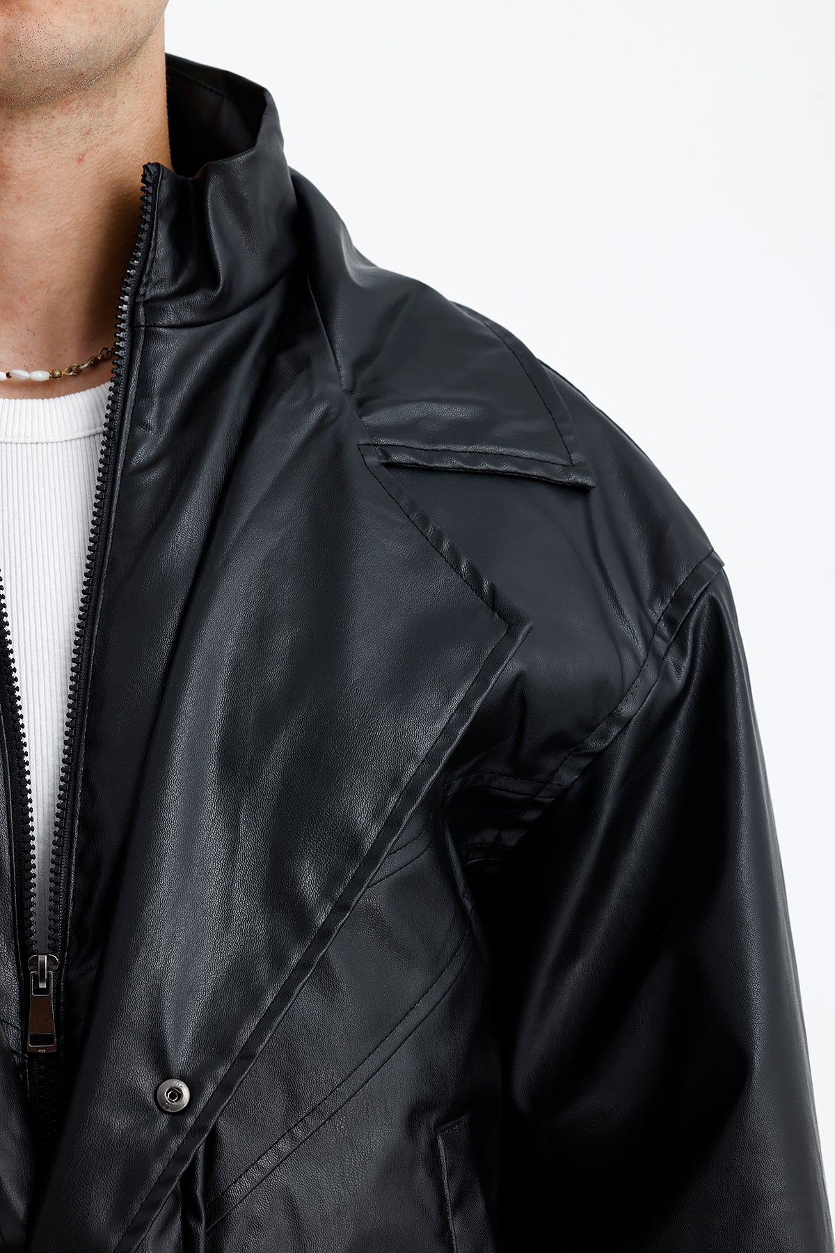 90's Vintage Kalıp Bomber Deri Ceket