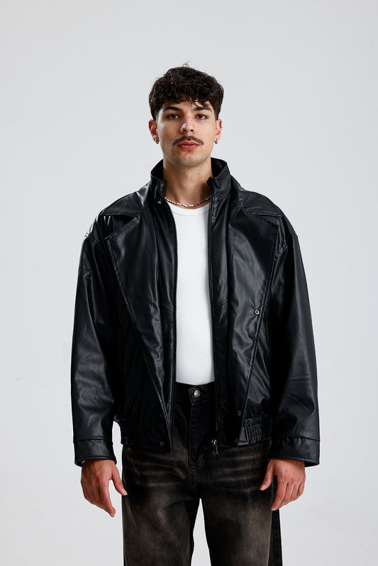 90's Vintage Kalıp Bomber Deri Ceket