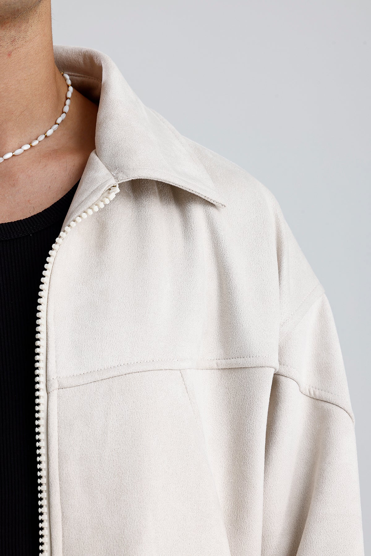 Süet Oversize Bomber Ceket