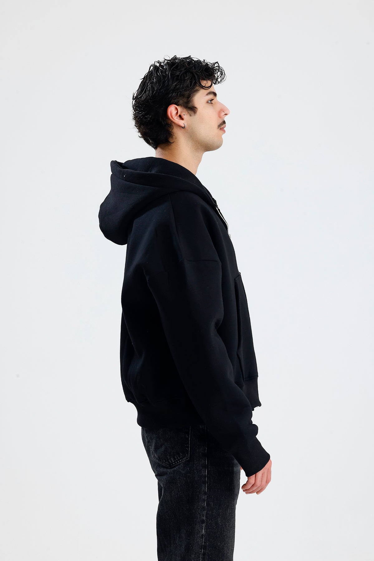 Basic Oversize Zip Hoodie