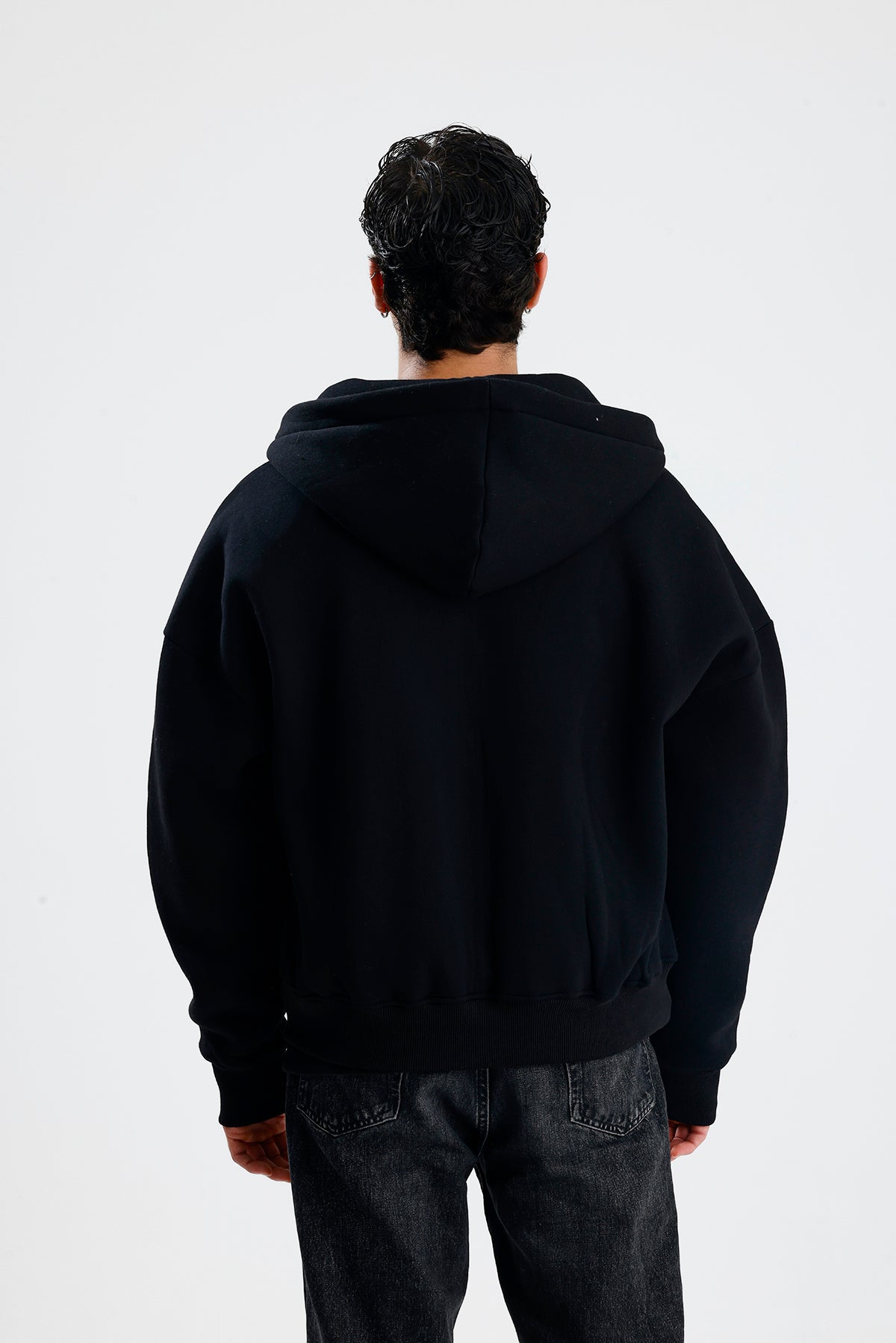 Basic Oversize Zip Hoodie