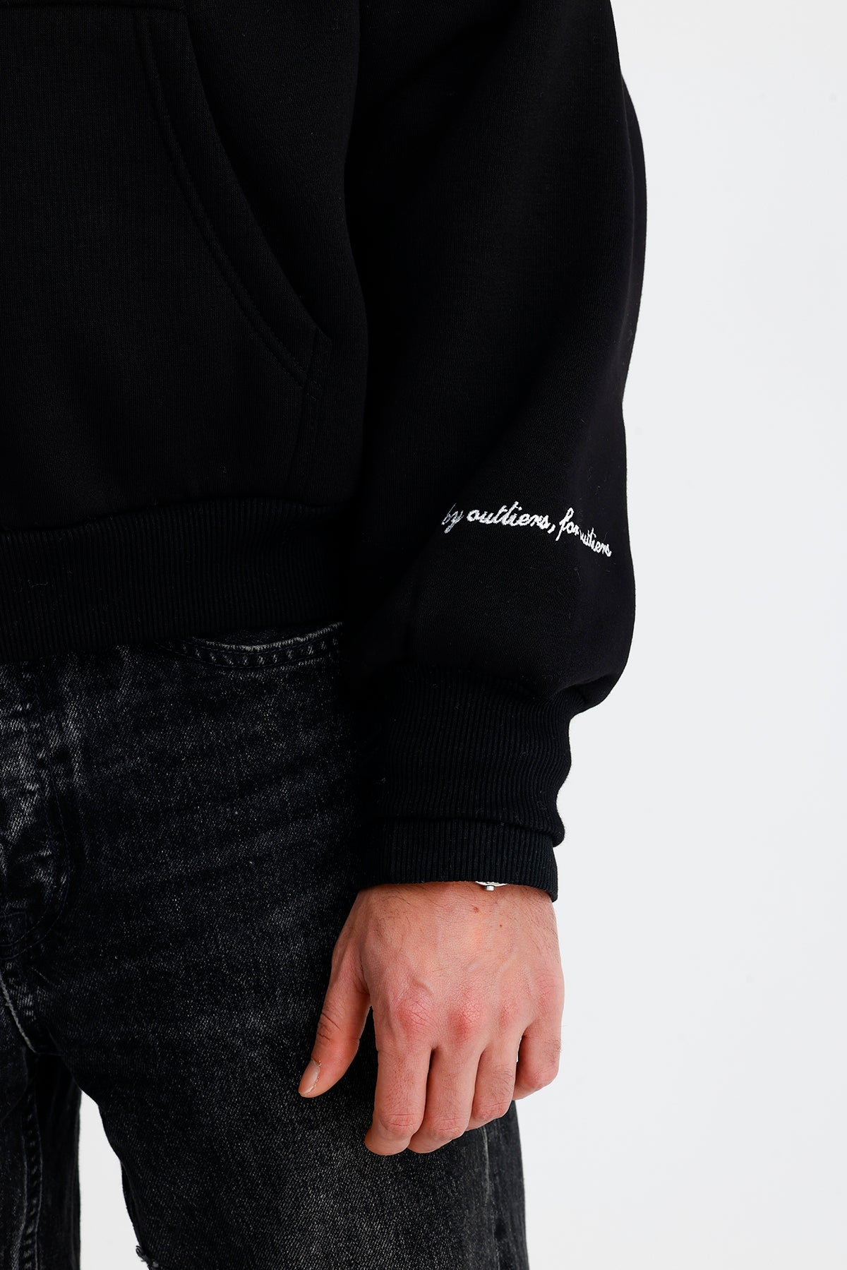 ATE STUDIOS Nakışlı Premium Oversize Zip Hoodie