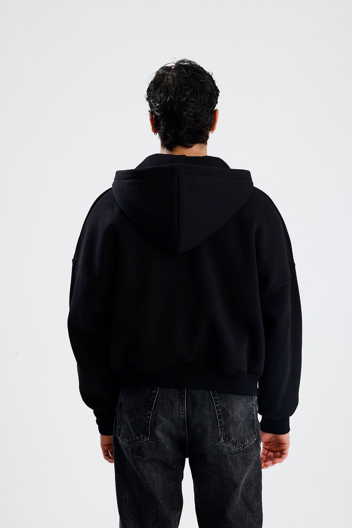 ATE STUDIOS Nakışlı Premium Oversize Zip Hoodie