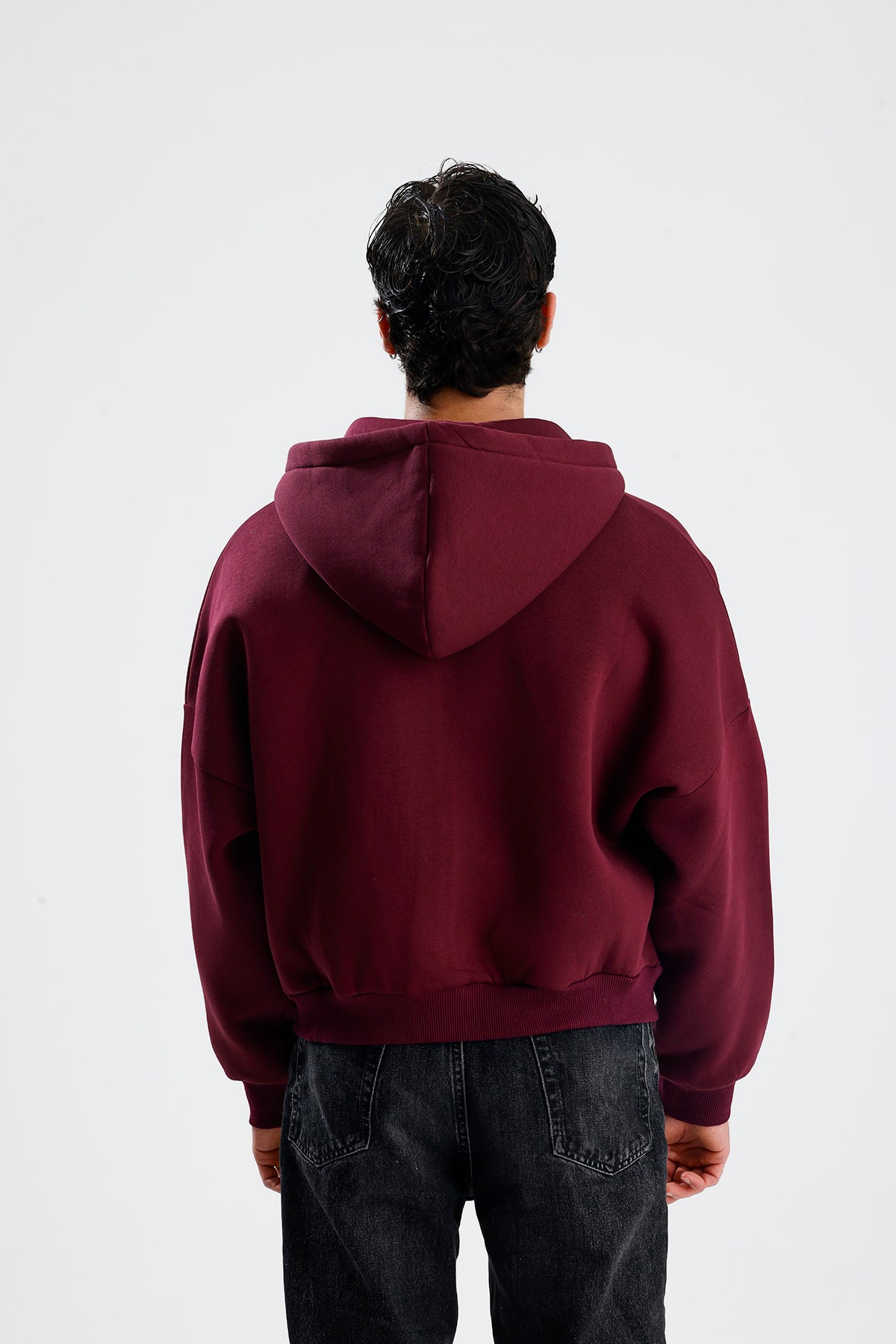 ATE STUDIOS Nakışlı Premium Oversize Zip Hoodie