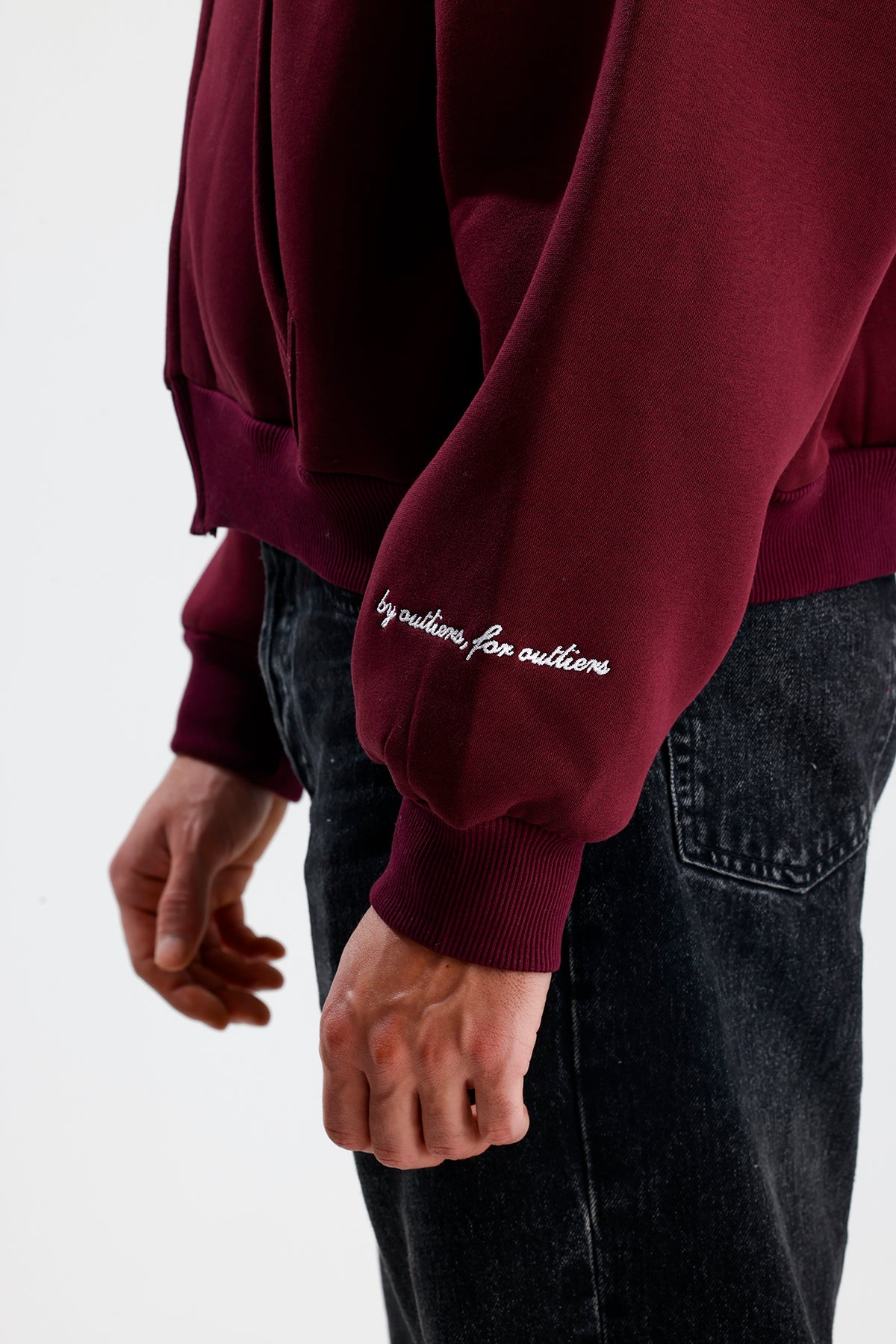 ATE STUDIOS Nakışlı Premium Oversize Zip Hoodie