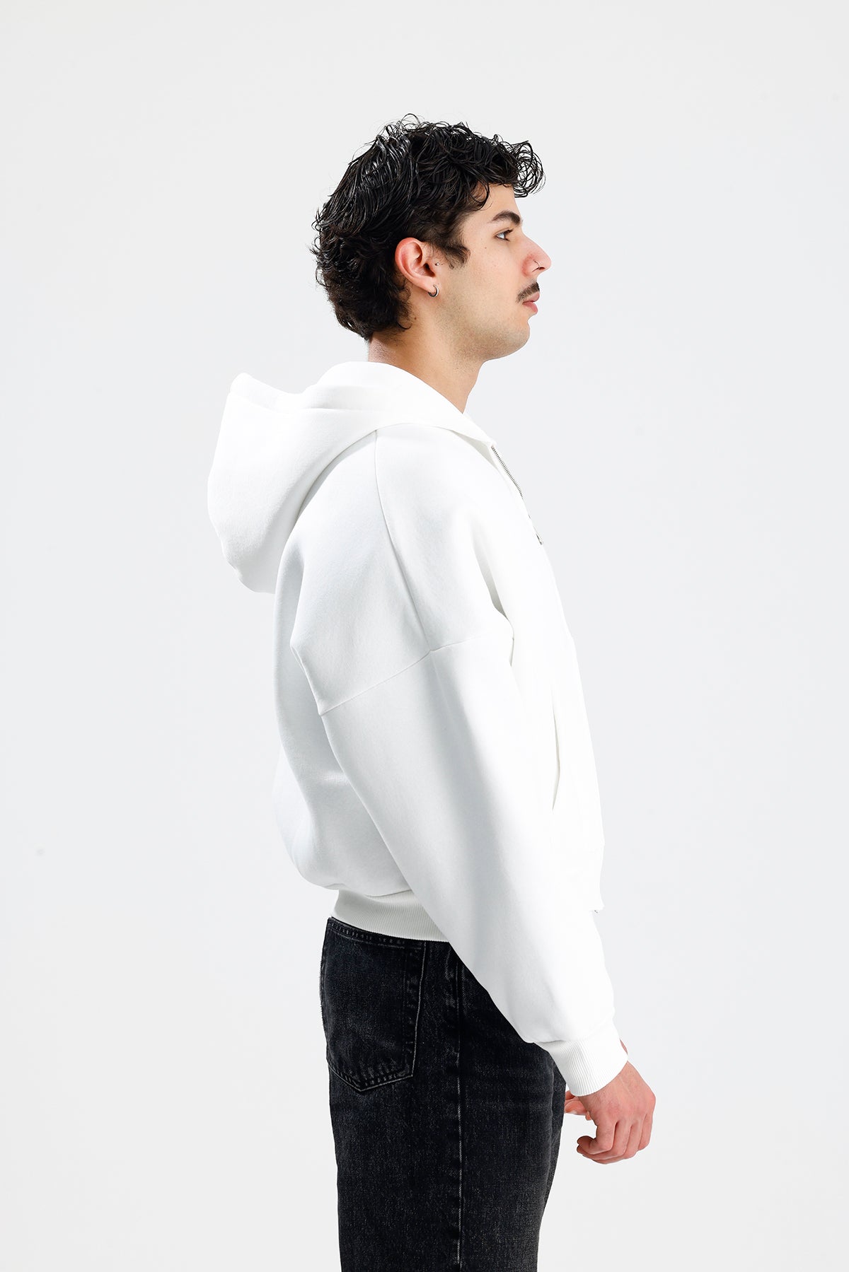 ATE STUDIOS Nakışlı Premium Oversize Zip Hoodie