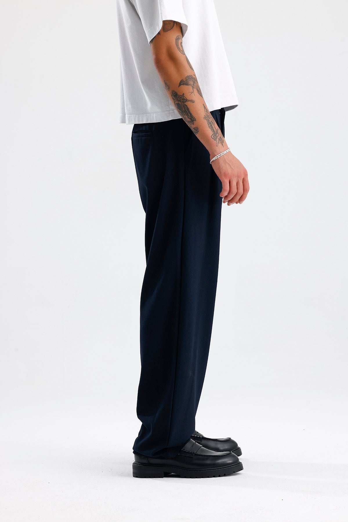 Baggy Fit Pileli Kumaş Pantolon