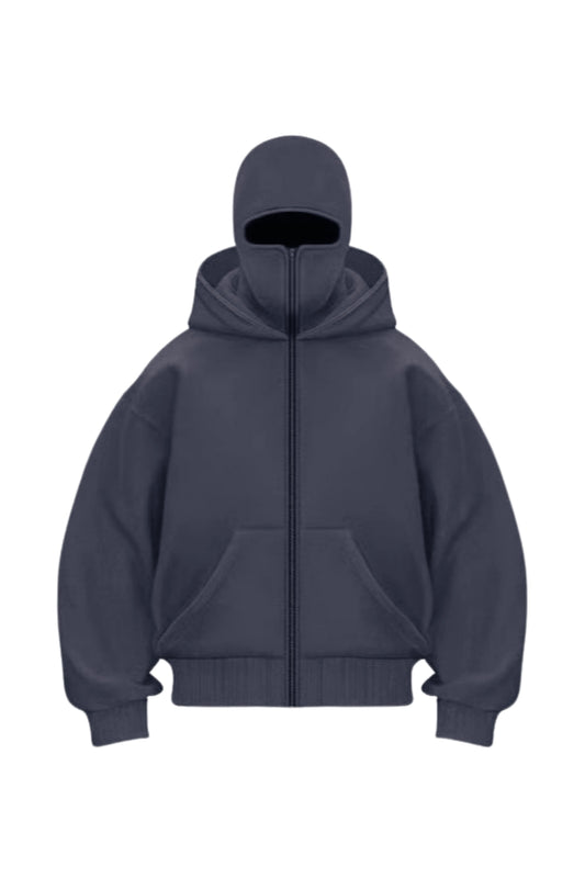 ATE Premium Oversize Maskeli Zip Hoodie