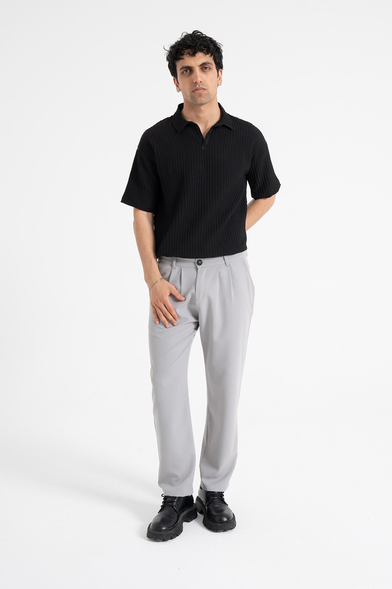 Relaxed Fit Pileli Kumaş Pantolon