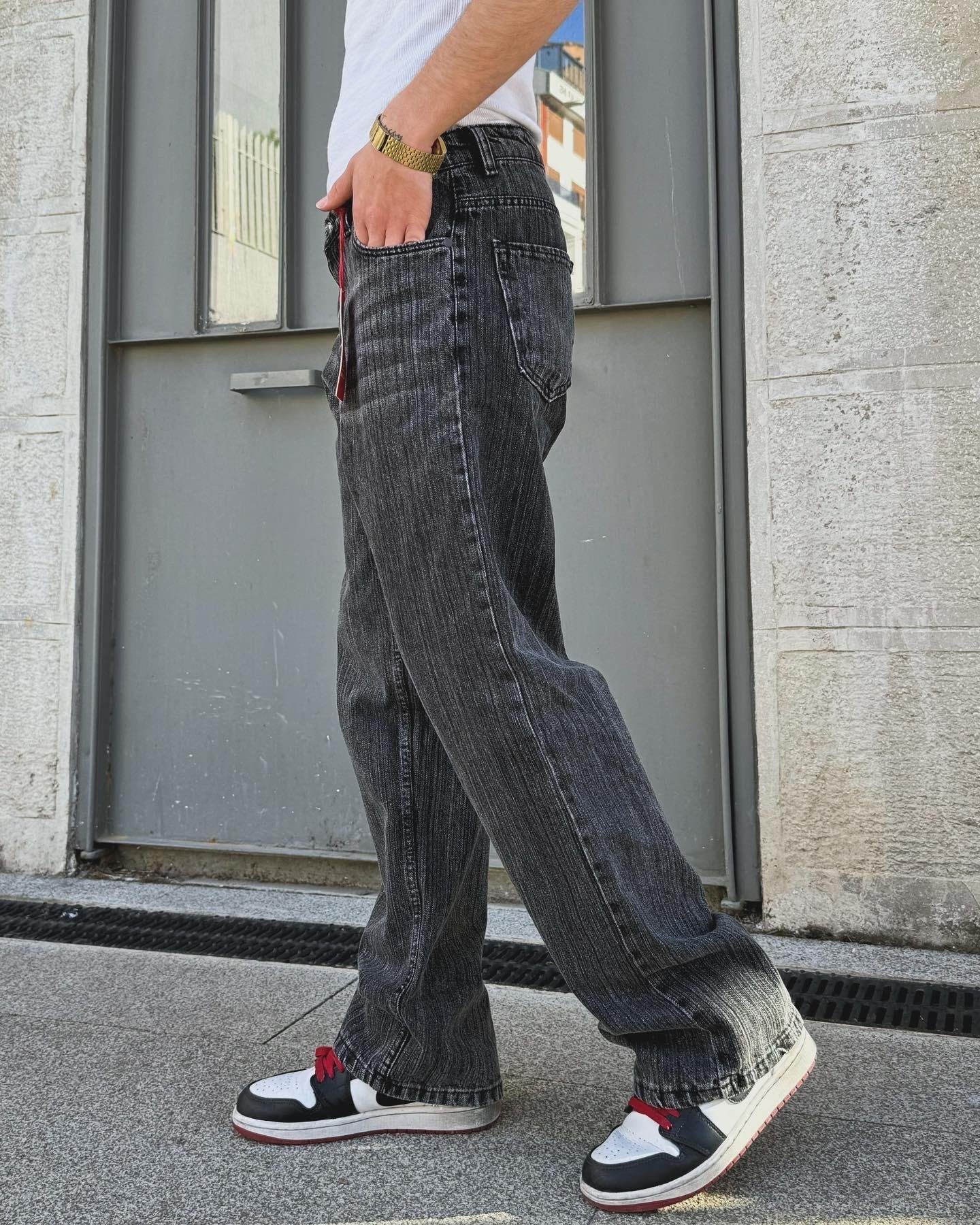 Akmoon Effect Detay Baggy Jean