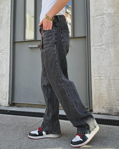 Akmoon Effect Detay Baggy Jean