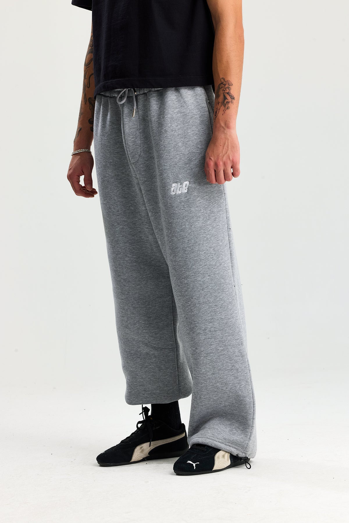 Kışlık ATE Nakış Premium Ayarlanabilir Paça Oversize Eşofman Altı