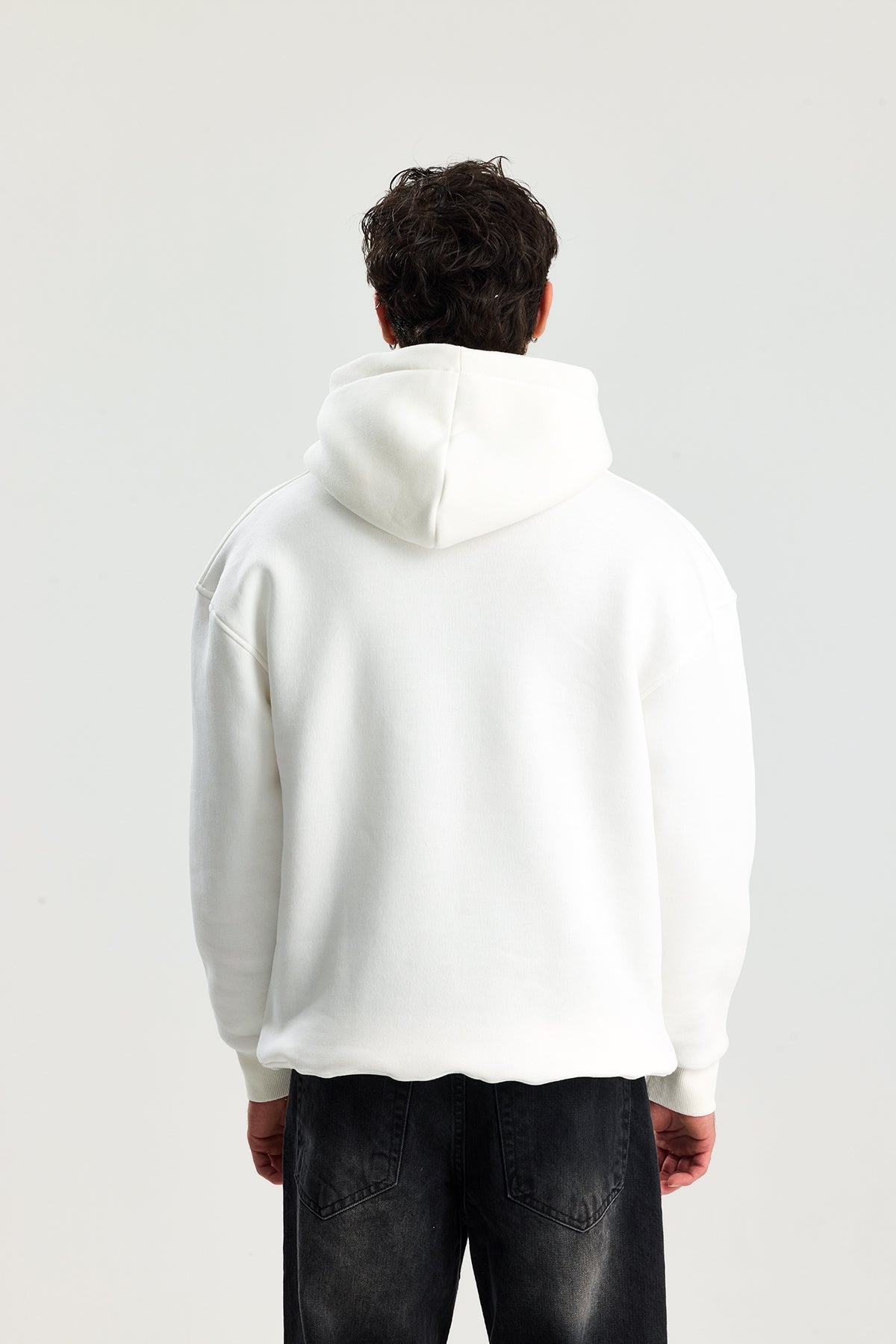 Basic Kapüşonlu Oversize Sweatshirt