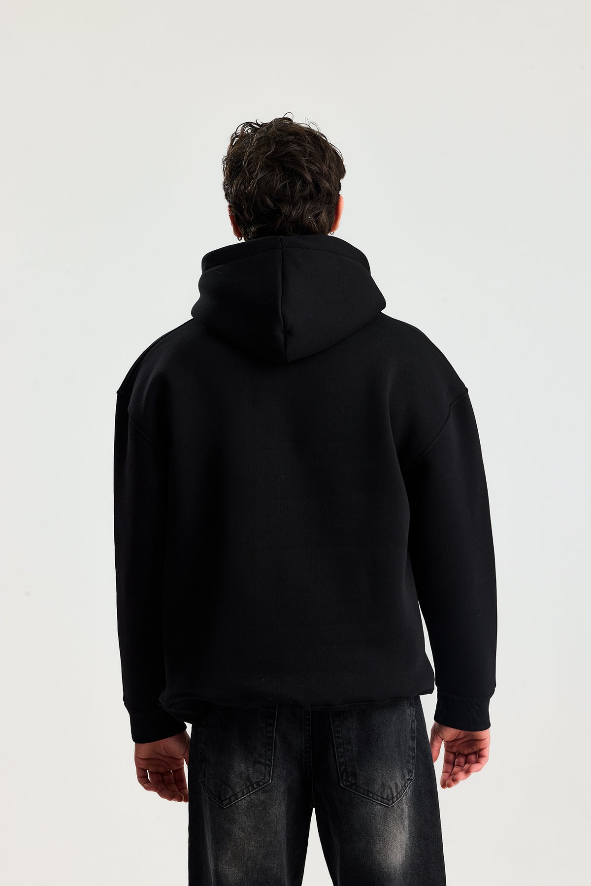 Basic Kapüşonlu Oversize Sweatshirt