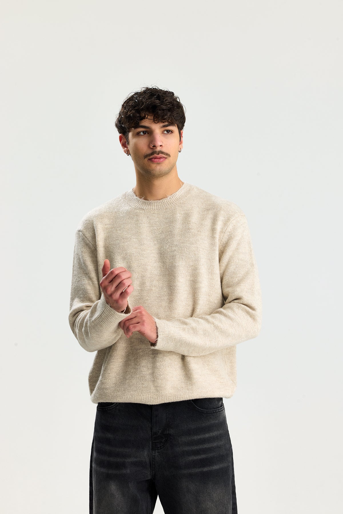 Kırçıllı Relaxed Fit Kazak