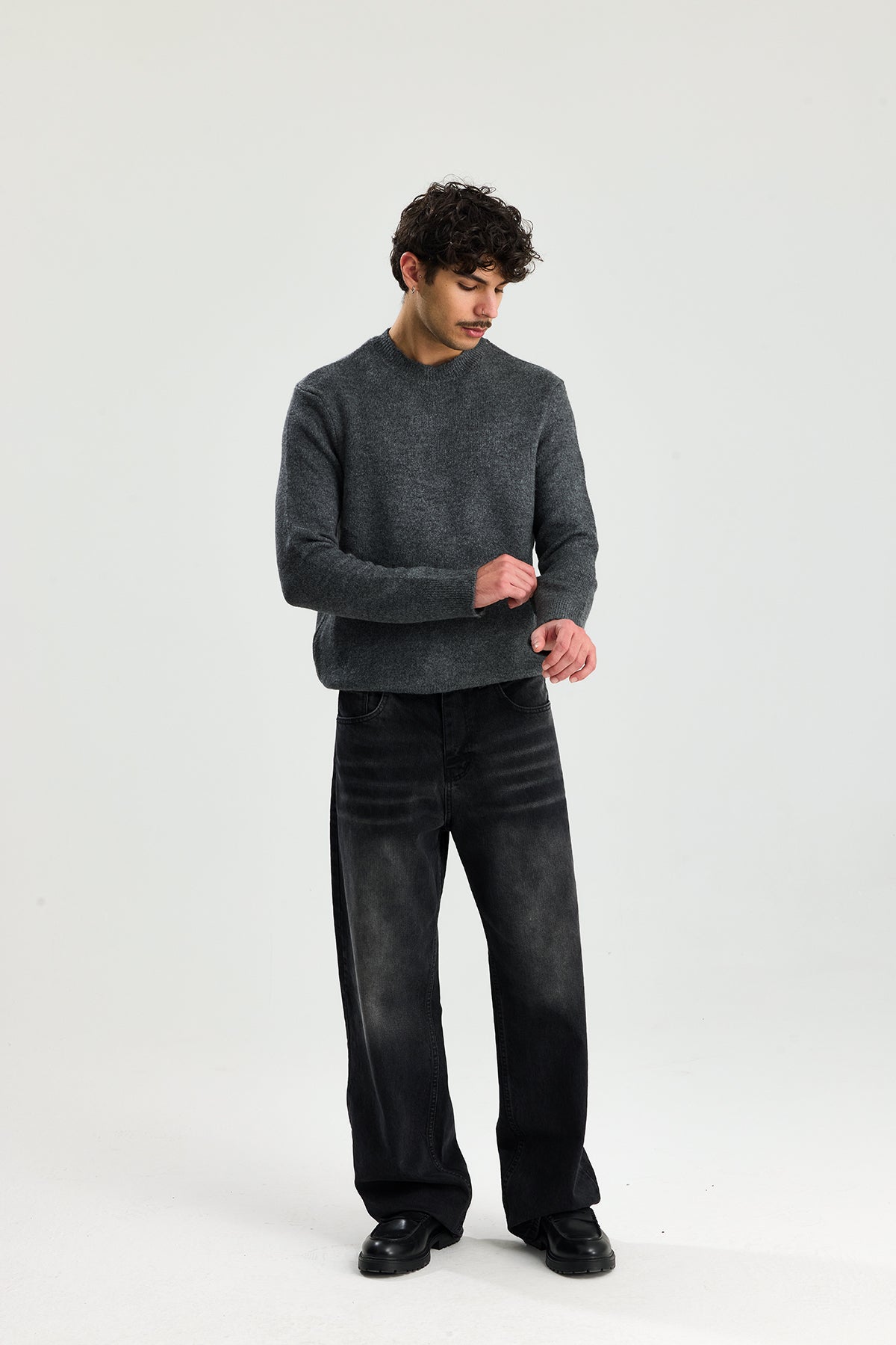 Kırçıllı Relaxed Fit Kazak